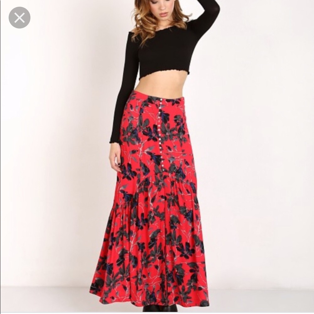 Free people smooth sailing maxi skirt